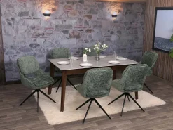 Silla de comedor MCW-N73 (set de 2), verde