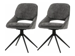 Silla de comedor MCW-N73 (set de 2), gris oscuro