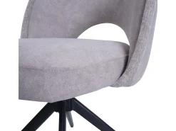 Silla de comedor MCW-N72 (set de 2), gris claro