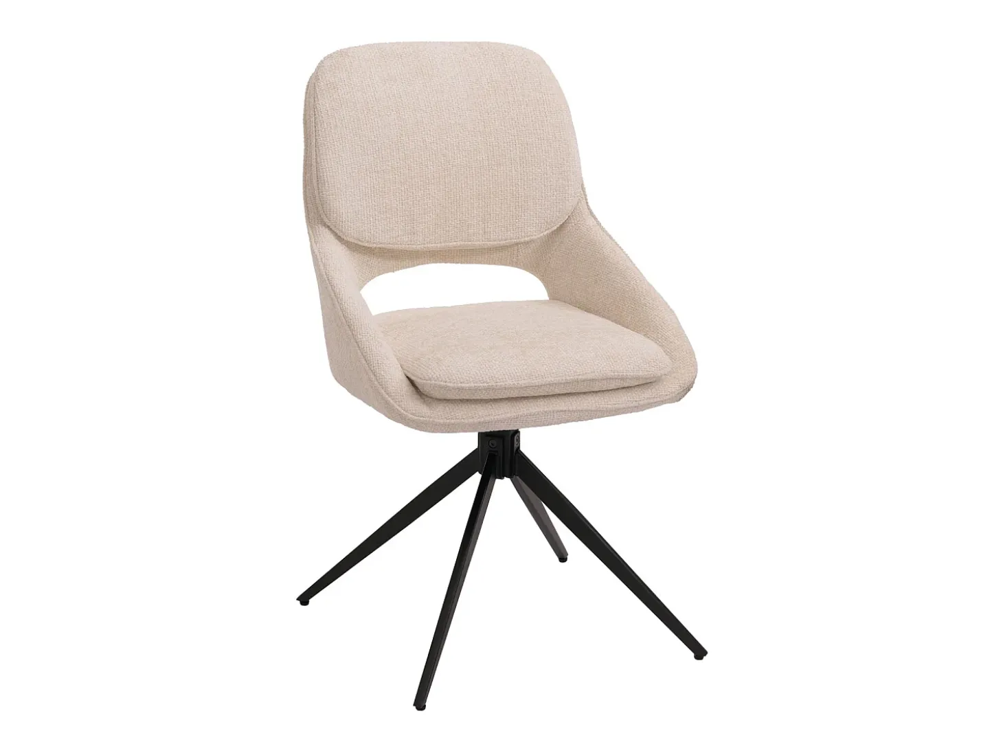 Silla de comedor MCW-N73 (set de 2), crema-beige