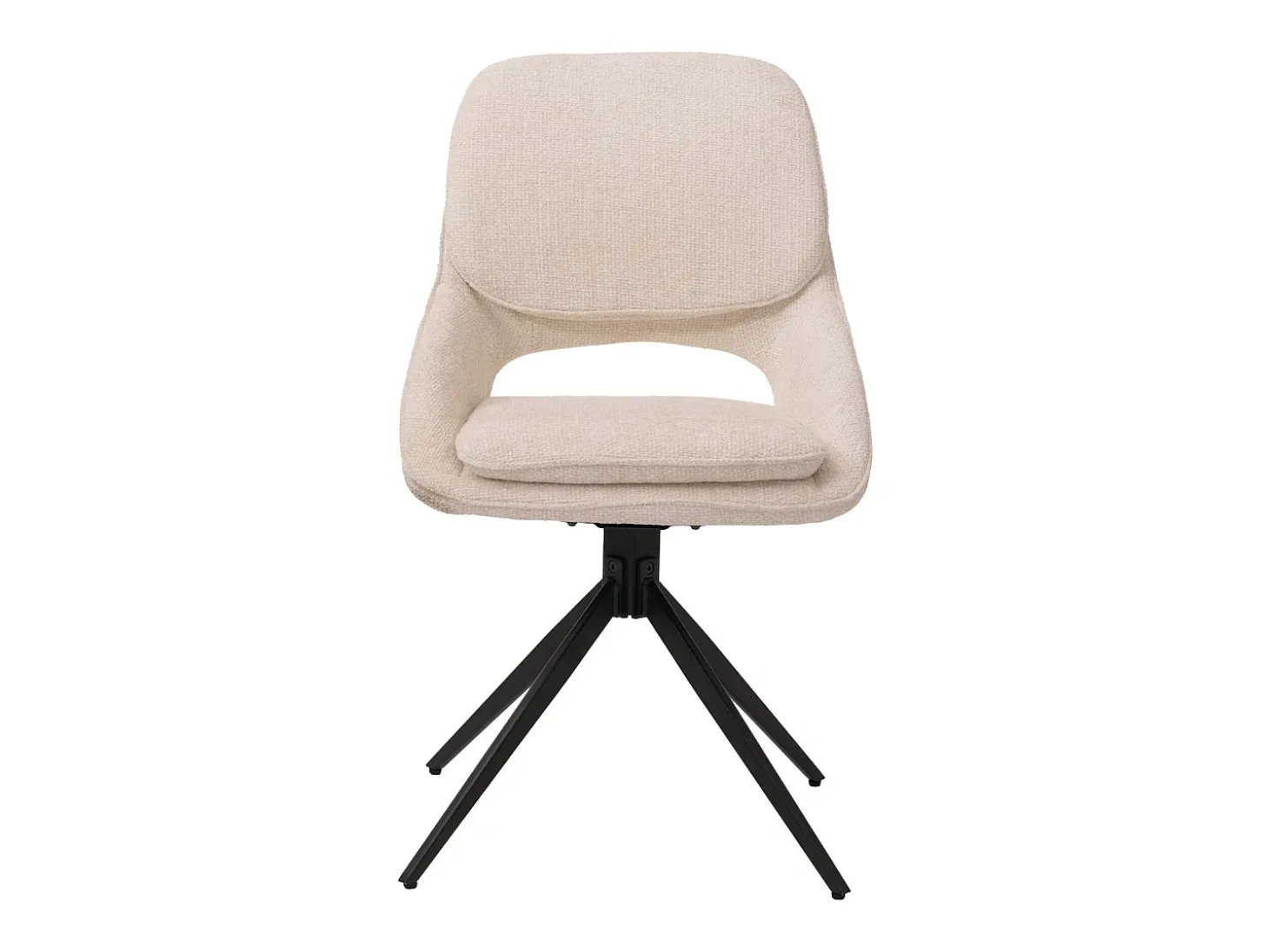 Silla de comedor MCW-N73 (set de 2), crema-beige
