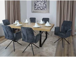 Silla de comedor MCW-N99 (set de 2), gris oscuro