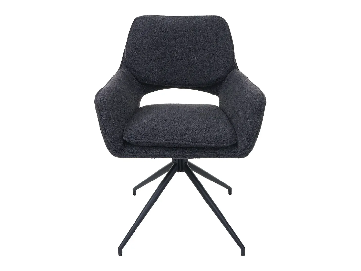 Silla de comedor MCW-N74 (set de 2), gris oscuro