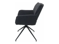 Silla de comedor MCW-N74 (set de 2), gris oscuro