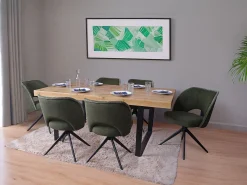 Silla de comedor MCW-N72 (set de 2), verde