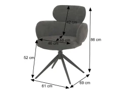 Silla de comedor MCW-O77, verde oliva