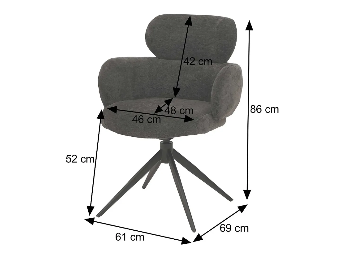 Silla de comedor MCW-O77, verde oliva