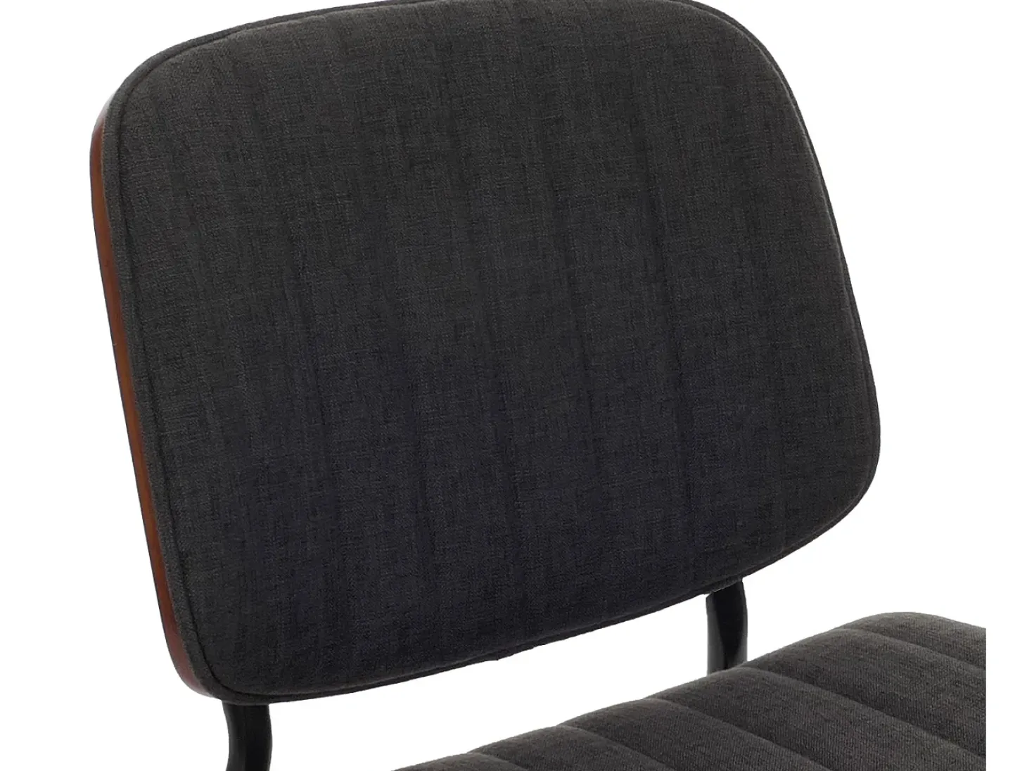 Silla de comedor MCW-O44 (juego de 6), aspecto nogal, gris oscuro