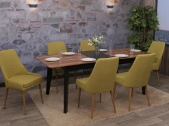 Silla de comedor MCW-O27 (juego de 6), verde