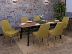 Silla de comedor MCW-O27 (juego de 6), verde