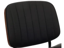 Silla de comedor MCW-O44 (juego de 6), aspecto nogal, negro