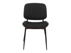 Silla de comedor MCW-O44 (juego de 6), aspecto nogal, negro