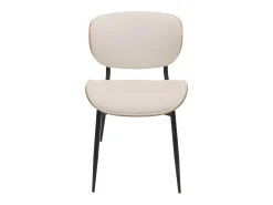 Silla de comedor MCW-O45 (juego de 6), natural, blanco