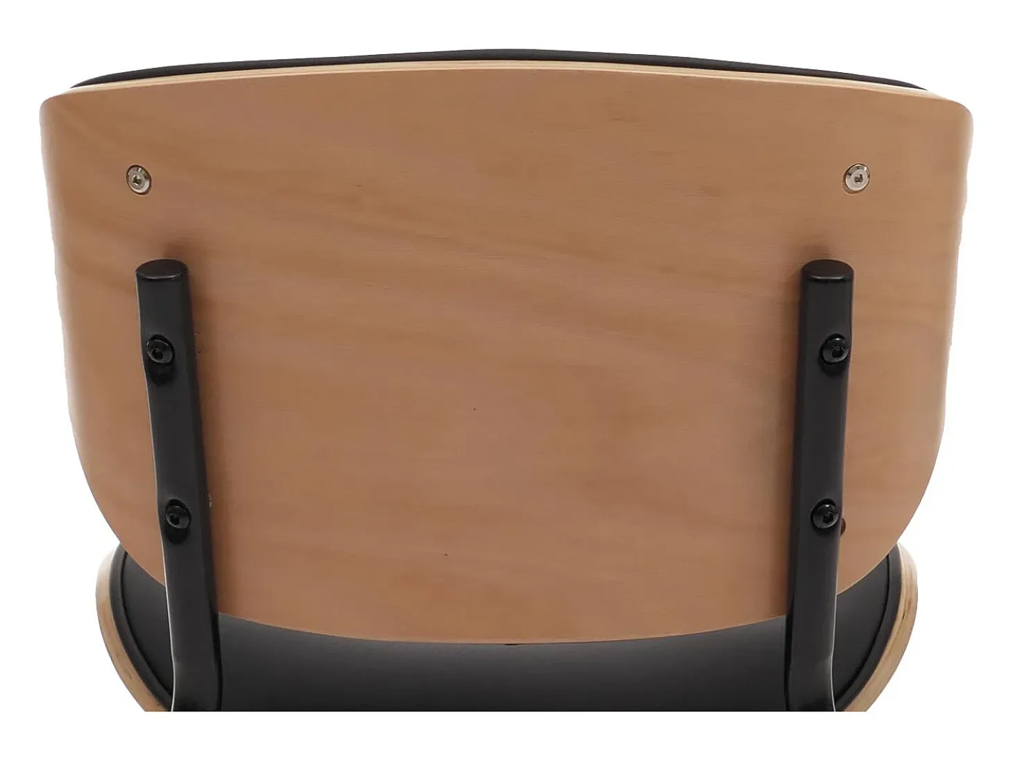 Silla de comedor MCW-O45 (juego de 6), natural, negro