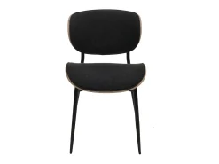 Silla de comedor MCW-O45 (juego de 6), natural, gris oscuro