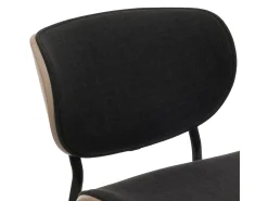 Silla de comedor MCW-O45 (juego de 6), natural, gris oscuro