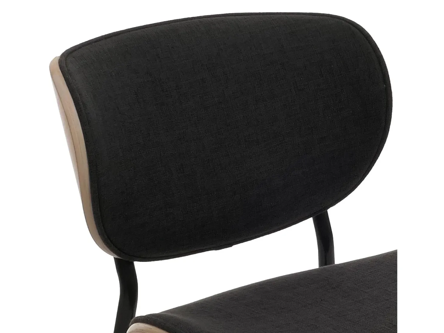 Silla de comedor MCW-O45 (juego de 6), natural, gris oscuro