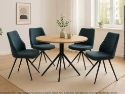 Silla de comedor MCW-O48 (juego de 2), verde petróleo