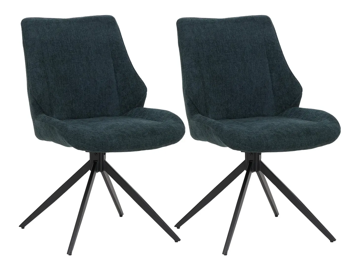 Silla de comedor MCW-O48 (juego de 2), verde petróleo