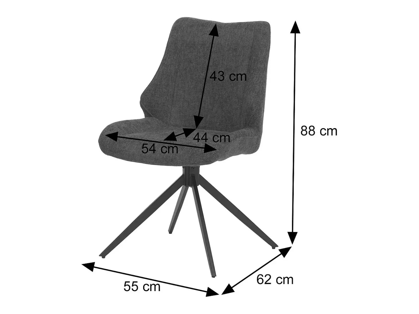 Silla de comedor MCW-O48 (juego de 2), verde petróleo