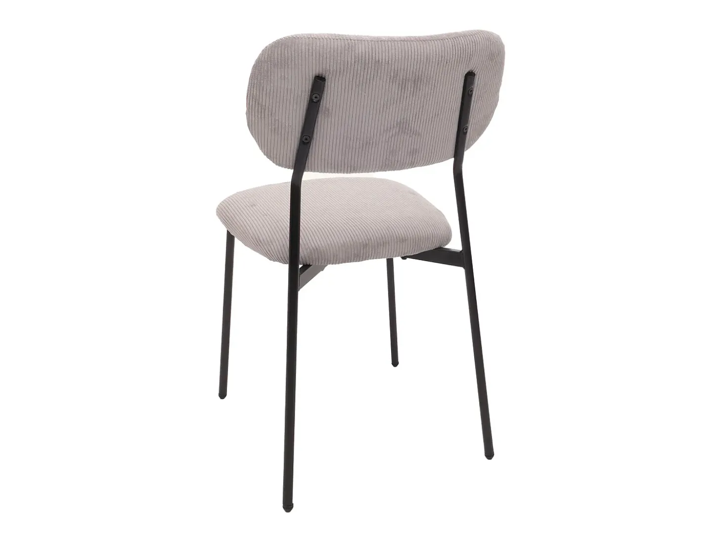 Silla de comedor MCW-O26 (juego de 6), gris claro
