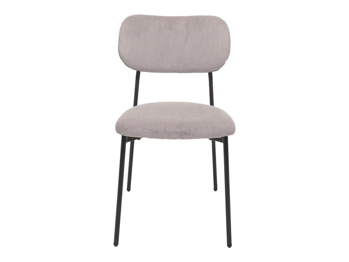 Silla de comedor MCW-O26 (juego de 6), gris claro
