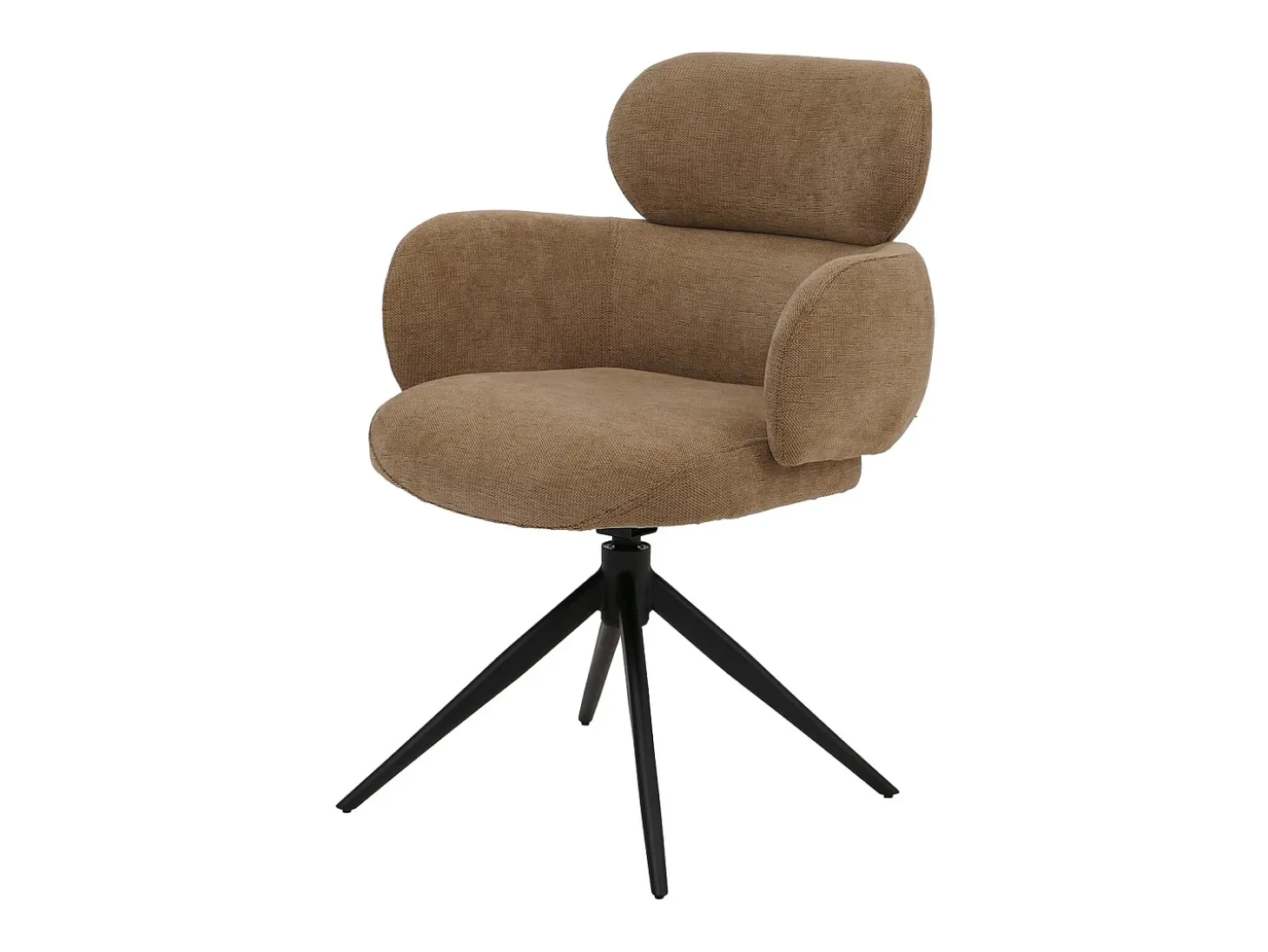 Silla de comedor MCW-O77 (juego de 6), marrón claro
