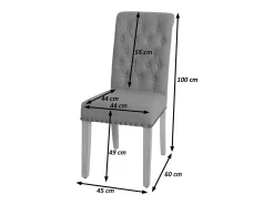 Silla de comedor MCW-O66 (juego de 6), blanco