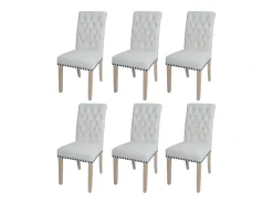 Silla de comedor MCW-O66 (juego de 6), blanco
