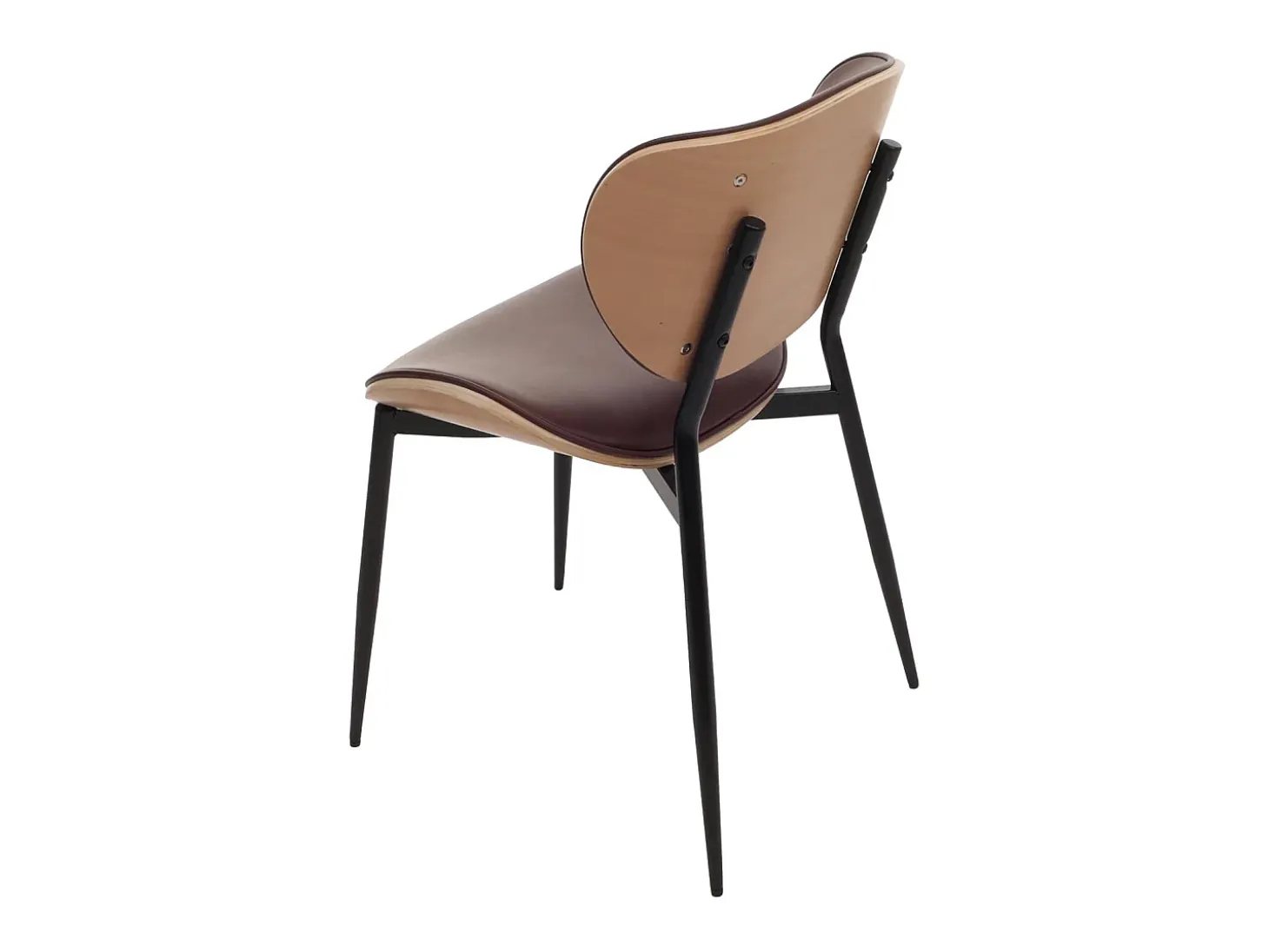 Silla de comedor MCW-O45 (juego de 6), natural, marrón vintage
