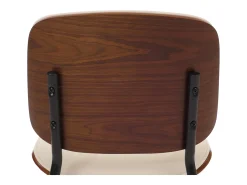 Silla de comedor MCW-O44 (juego de 6), aspecto nogal, blanco