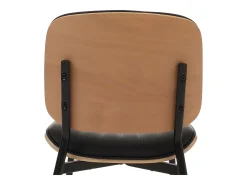Silla de comedor MCW-O44 (juego de 6), natural, negro