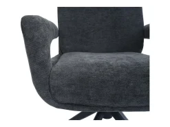 Silla de comedor MCW-O78 (juego de 6), gris oscuro