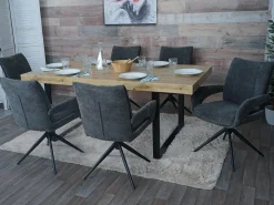 Silla de comedor MCW-O78 (juego de 6), gris oscuro