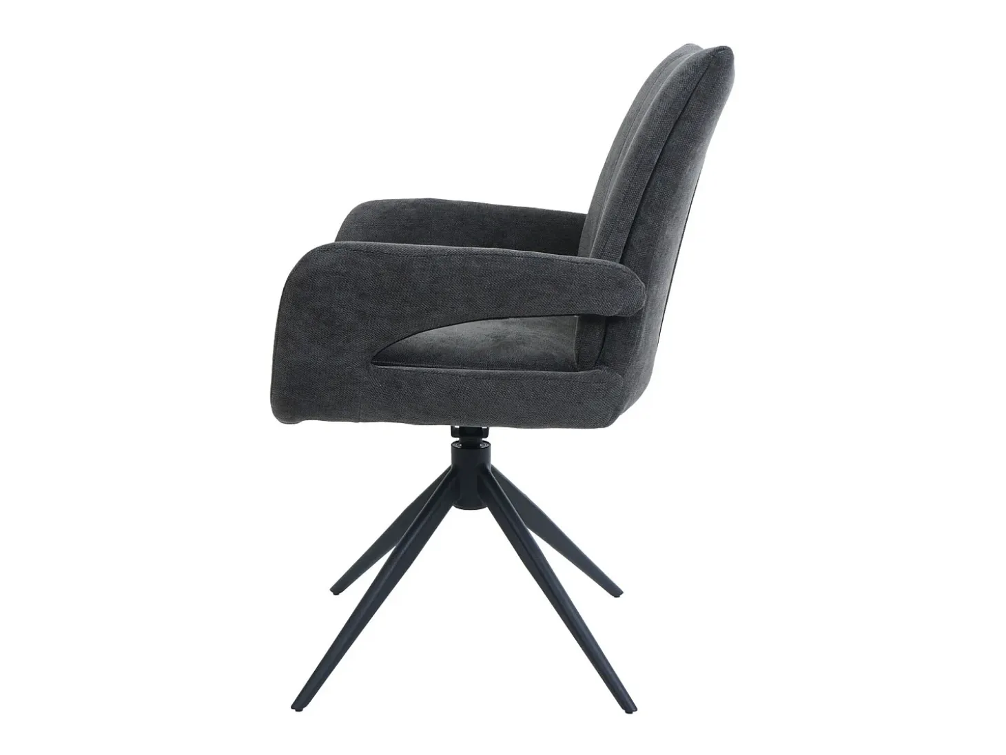 Silla de comedor MCW-O78 (juego de 6), gris oscuro