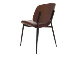 Silla de comedor MCW-O44 (juego de 6), aspecto nogal, marrón vintage
