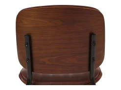 Silla de comedor MCW-O44 (juego de 6), aspecto nogal, marrón vintage