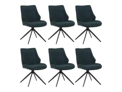 Silla de comedor MCW-O48 (juego de 6), verde petróleo
