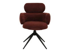 Silla de comedor MCW-O77 (juego de 6), rojo marrón