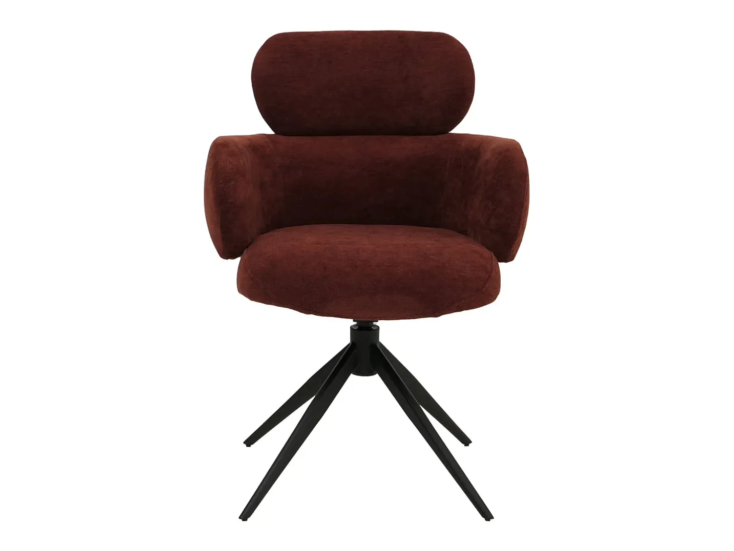 Silla de comedor MCW-O77 (juego de 6), rojo marrón