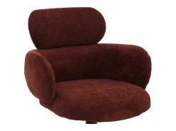 Silla de comedor MCW-O77 (juego de 6), rojo marrón
