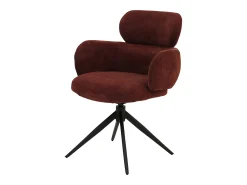 Silla de comedor MCW-O77 (juego de 6), rojo marrón