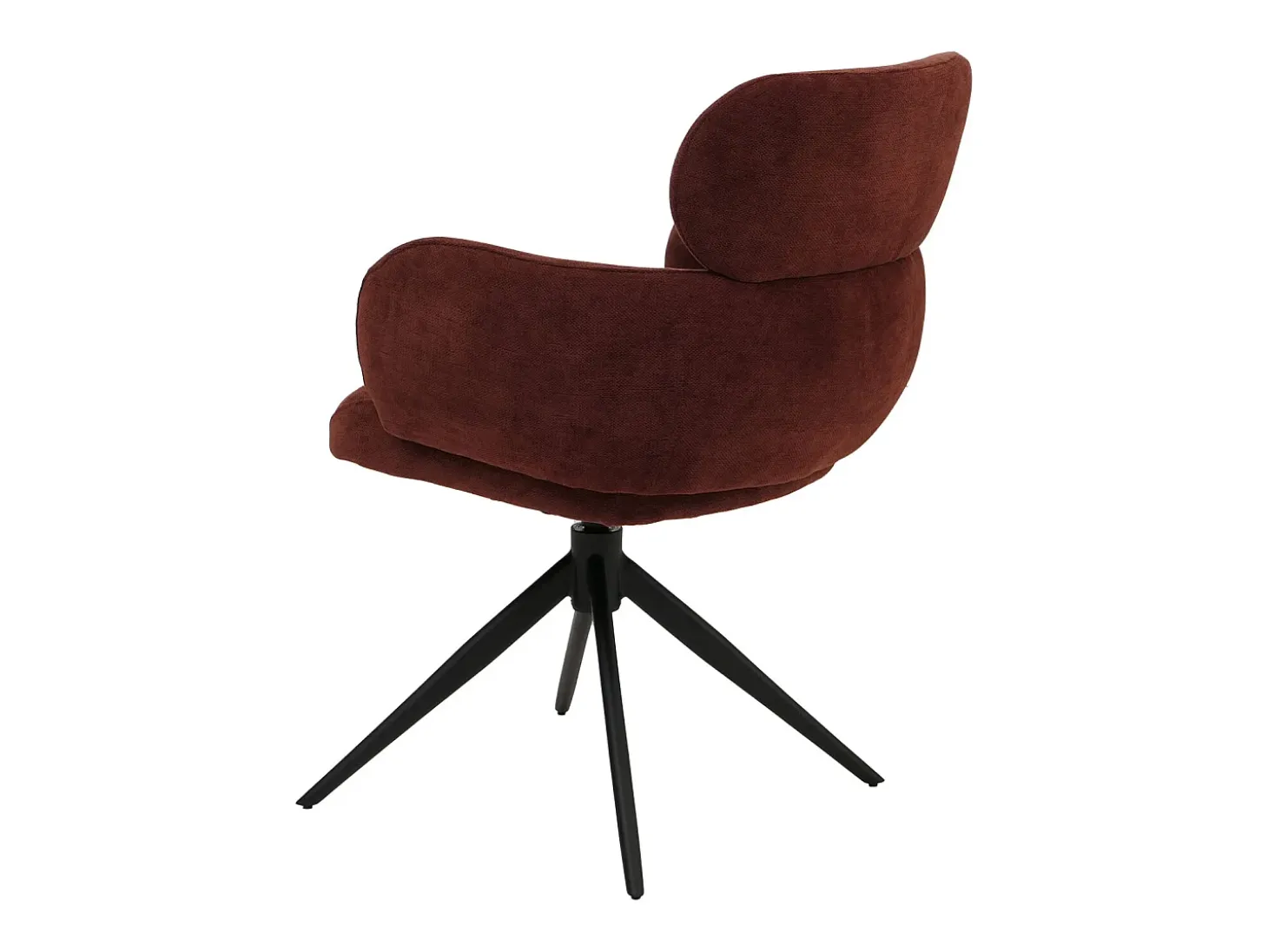 Silla de comedor MCW-O77 (juego de 6), rojo marrón