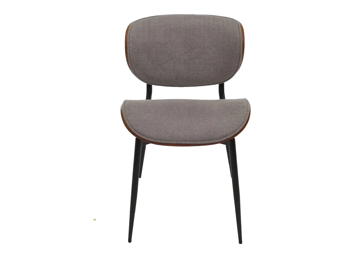 Silla de comedor MCW-O45 (juego de 2), aspecto nogal, gris claro
