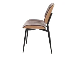Silla de comedor MCW-O44 (set de 2), natural, vintage marrón
