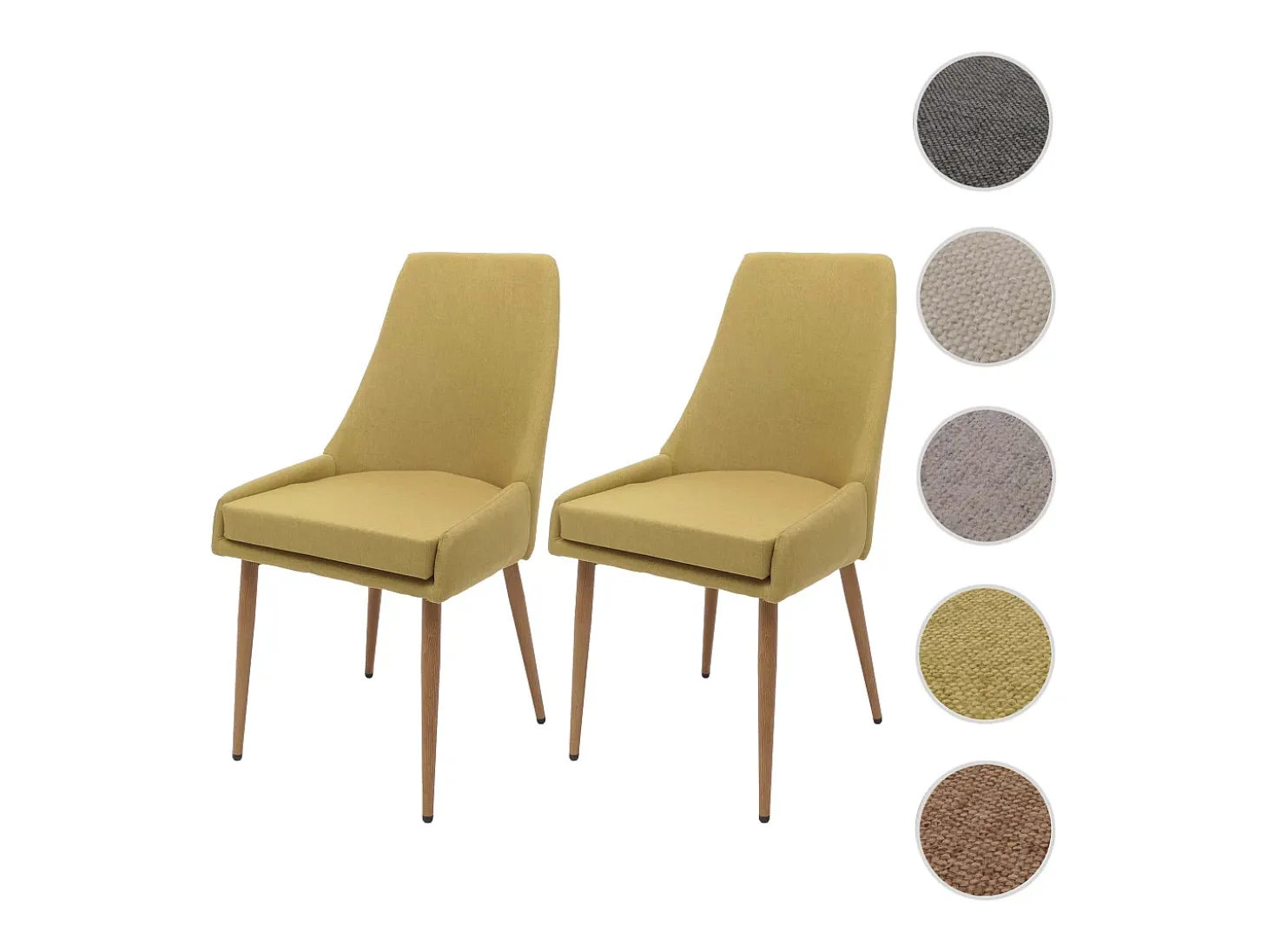 Silla de comedor MCW-O27 (set de 2), verde