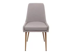 Silla de comedor MCW-O27 (set de 2), gris claro