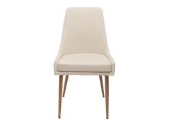 Silla de comedor MCW-O27 (set de 2), beige