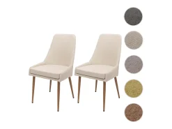 Silla de comedor MCW-O27 (set de 2), beige