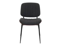 Silla de comedor MCW-O44 (set de 2), aspecto nogal, gris oscuro